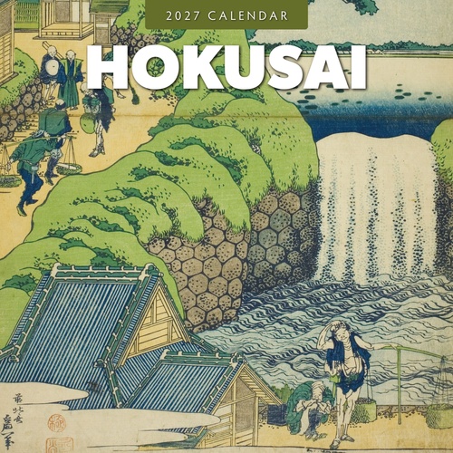 Hokusai - 2027 Red Robin Square Wall Calendar Monthly Planner