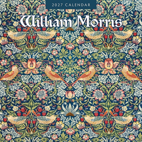 William Morris - 2027 Red Robin Square Wall Calendar Monthly Planner
