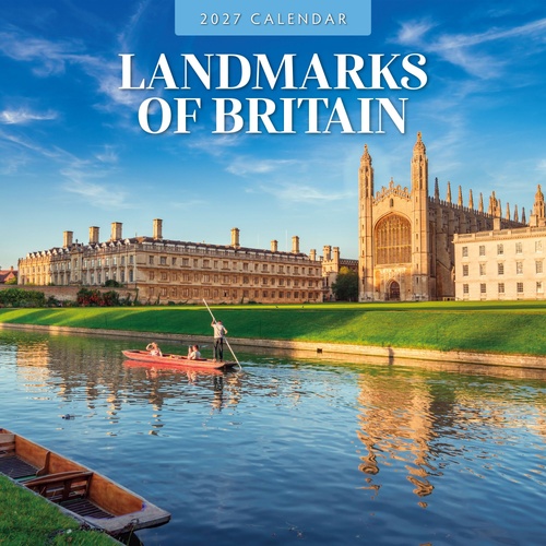 Landmarks of Britain - 2027 Red Robin Square Wall Calendar Monthly Planner