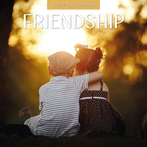 Friendship - 2027 Red Robin Square Wall Calendar Monthly Planner