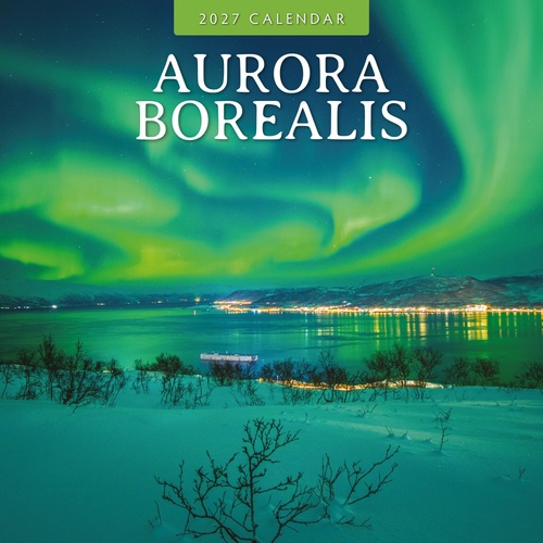 Aurora Boraellis - Northern lights - 2027 Red Robin Square Wall Calendar