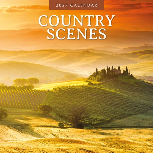 Country Scenes - 2027 Red Robin Square Wall Calendar Monthly Planner