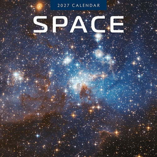 Space - 2027 Red Robin Square Wall Calendar Monthly Planner