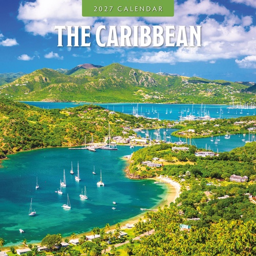The Caribbean - 2027 Red Robin Square Wall Calendar Monthly Planner