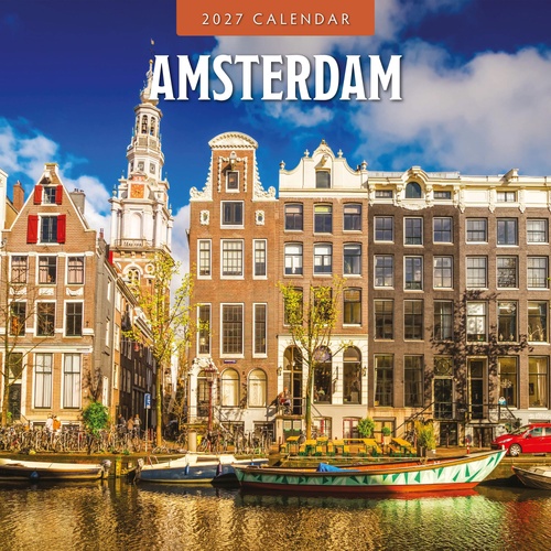 Amsterdam  - 2027 Red Robin Square Wall Calendar Monthly Planner