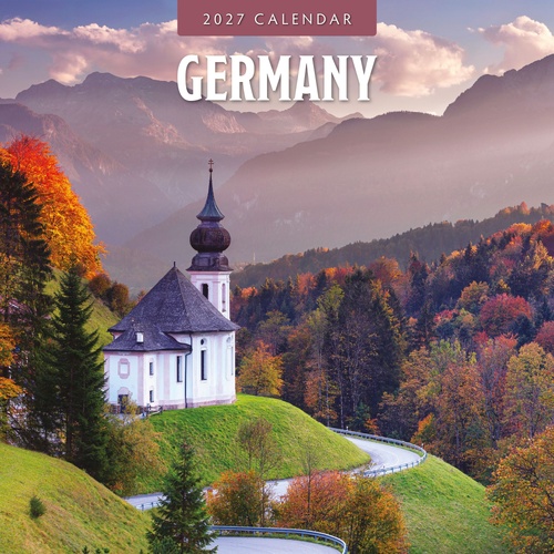 Germany  - 2027 Red Robin Square Wall Calendar Monthly Planner