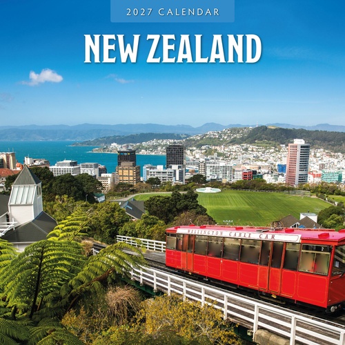 New Zealand - 2027 Red Robin Square Wall Calendar Monthly Planner