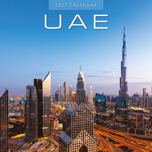 UAE  - 2027 Red Robin Square Wall Calendar Monthly Planner