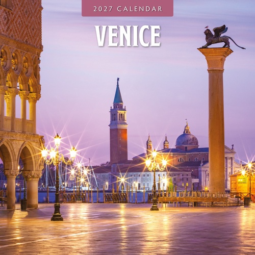 Venice - 2027 Red Robin Square Wall Calendar Monthly Planner