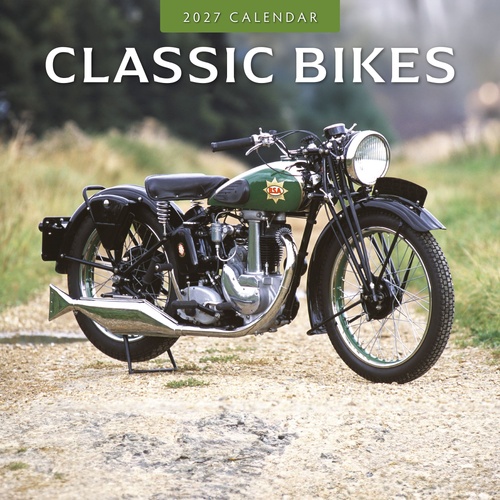 Classic Bikes - 2027 Red Robin Square Wall Calendar Monthly Planner