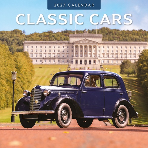 Classic Cars - 2027 Red Robin Square Wall Calendar Monthly Planner