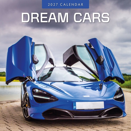 Dream Cars - 2027 Red Robin Square Wall Calendar Monthly Planner
