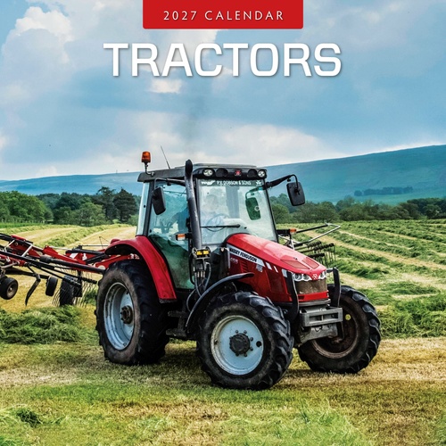 Tractors - 2027 Red Robin Square Wall Calendar Monthly Planner