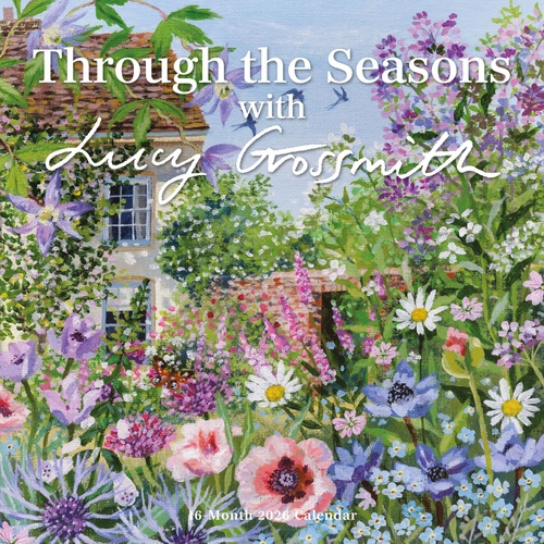 Through the Seasons with Lucy Grossmith 2027 Red Robin Square Wall Calendar
