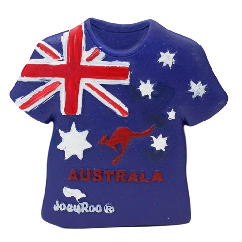 Australian Souvenir 3D Fridge Magnet Flag Koala Australia Kangaroo Gift [Design: Tshirt Flag]