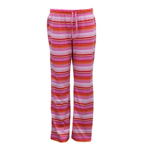 Women's Sleep Wear 100% Cotton Pyjama Long Pants PJs Bottom Pajama Lounge Pants [Size: 8] [Colour: Red & Pink]