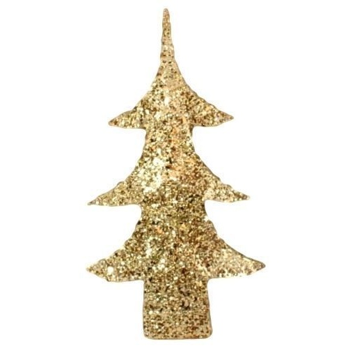 Large Xmas Christmas Metal Sequin Glitter Tree Decoration (65cm) - Gold