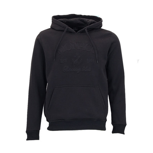 FIL Men's Fleece Hoodie Pullover Embossed Jumper Sweatshirt Hooded - Monaco [Size: S] [Colour: Black]