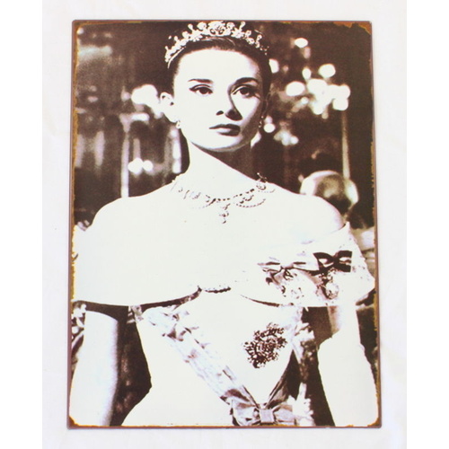 Tin Metal Wall Plaque Sign Retro Stars Elvis Marilyn Monroe Audrey Hepburn [Design: Audrey B] 