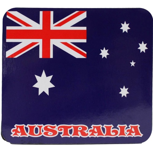 6x Australian Souvenir Drink Round Square Coaster Australia Flag Sydney Gift [Design: Square - Flag]