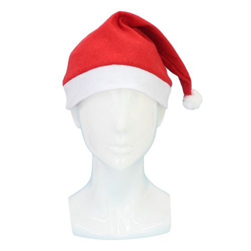 10x Santa Red Felt Hat Christmas Caps Adult Kids Xmas Holiday Costume Party [Design: A]
