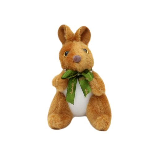 Australian Souvenir Soft Plush Stuffed Toy Animals Koala Kangaroo 10-15cm [Design: Kangaroo with Ribbon]
