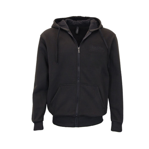 FIL Men's Fleece Zip Hoodie Jacket Embossed Brooklyn Logo Pullover Casual Hooded [Size: S] [Colour: Black]