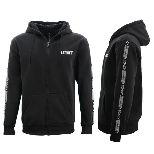 FIL Men's Fleece Zip up Sweater Hoodie Hooded Jumper Sweater - Legacy [Size: S] [Colour: Black]