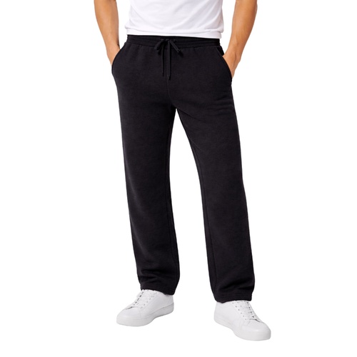 FIL Mens Sherpa Lined Track Pants Straight Leg Warm Fleece Joggers Pockets [Size: S] [Colour: Black]