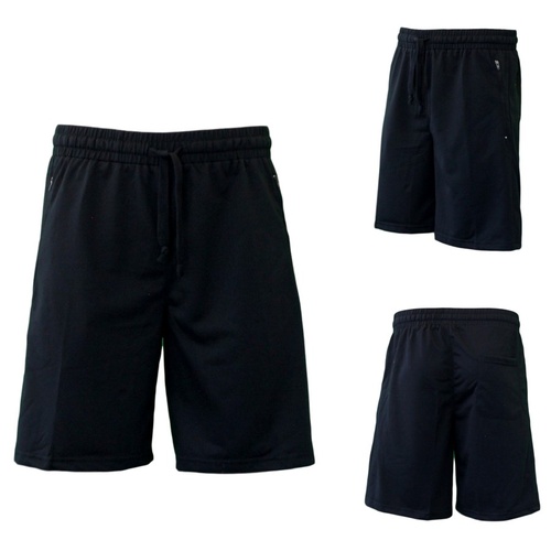 NEW Men's Casual Gym Sports Training Jogging Basketball Shorts w Zip Pockets  [Size: S] [Colour: Black]