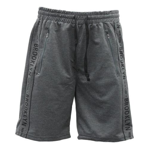 NEW Men's Gym Sports Jogging Casual Basketball Shorts w Drawstring Zip Pockets [Size: 3XL] [Colour: Dark Grey]