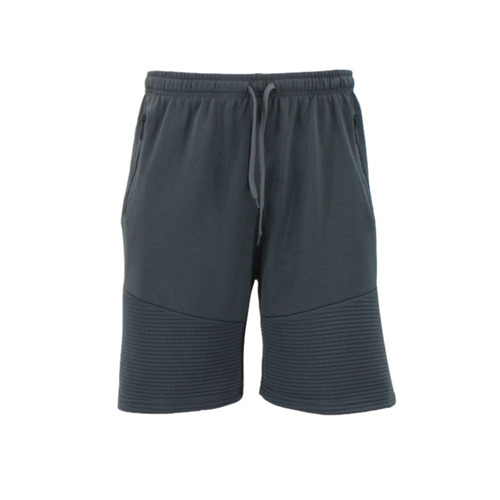 FIL Men's Gym Sports Jogging Shorts Casual Basketball Zipped Pockets Drawstring TX08 [Size: 3XL] [Colour: Charcoal]