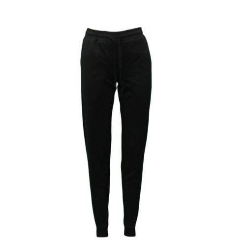 NEW Womens Ladies Soft lightweight Track Pants Slim Cuff Casual Trackies Sweats [Size: S] [Colour: Black]