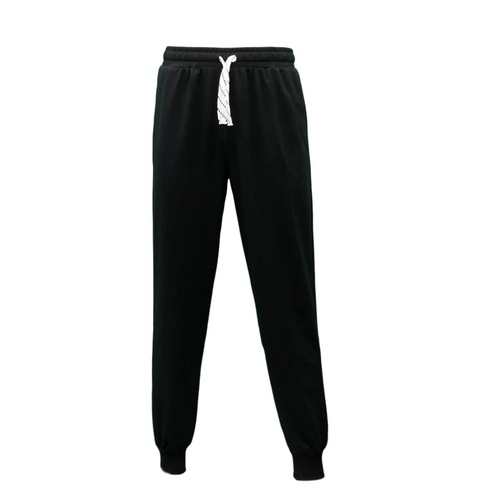 NEW Men's Track Pants Slim Cuff Trackies Trousers Sport Tracksuit Casual Plain [Size: S] [Colour: Black]