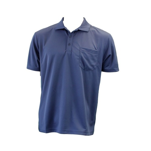 New Men's Short Sleeve Polo T Shirt Tee Basic Plain Casual Top [Size: S] [Colour: Navy]