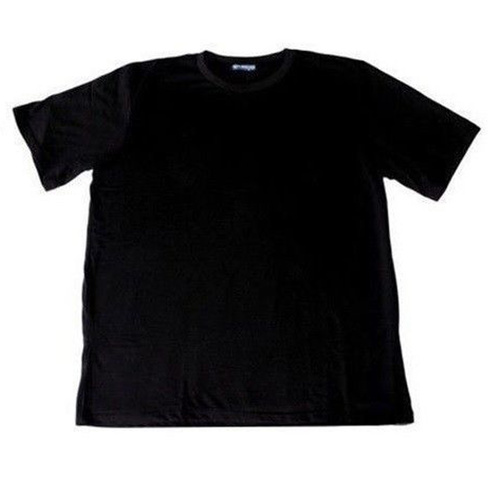 NEW Men's Plus Sizes Plain Basic T-SHIRT Casual White Black 3XL-6XL [Colour: Black] [Size: 4XL]