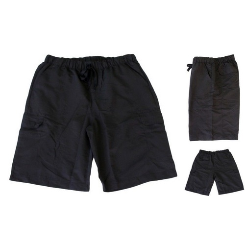 Men's Plus Size 3XL-6XL Cargo Board Shorts Boardies Casual Beach Elastic Waist [Colour: Black] [Size: 4XL] 