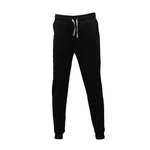 NEW Men's Track Pants Fleece Lined Slim Cuff Casual Trackies Slacks Tracksuit [Size: S] [Colour: Black]