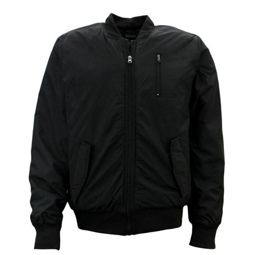 Ozemocean Mens Bomber Jacket  Water Resistant Padded Coat Winter Warm Quilted [Size: S] [Colour: Black]