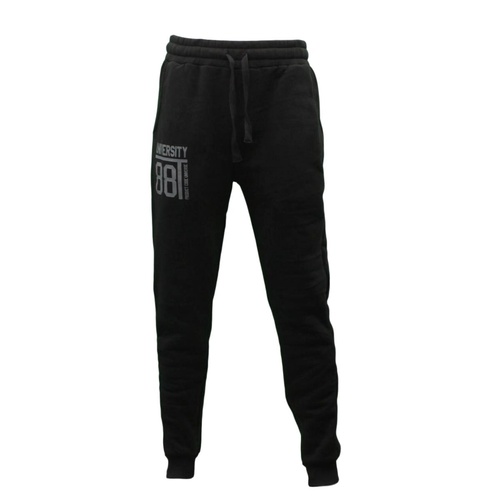 Men's Cuffed Fleece Track Pants Sweatpants Jogger Trousers Gym  - 88 [Size: S] [Colour: Black]