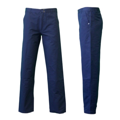NEW Men's Straight Chino Pants Work Pants Trousers 100% Cotton Khaki Navy [Size: M] [Colour: Navy]
