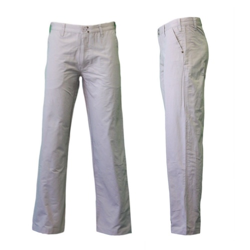 NEW Men's Straight Chino Pants Work Pants Trousers 100% Cotton Khaki Navy [Size: XS] [Colour: Khaki]