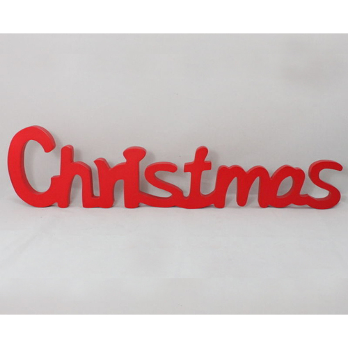 Wooden Words Freestanding/Hanging - Christmas Red