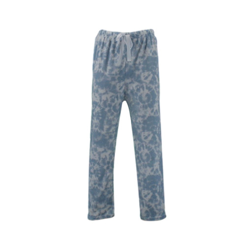 Men's Soft Plush Lounge Sleep Pyjama Pajama Pants Fleece Winter Sleepwear [Size: 2XL] [Design: Tie Dye/Blue White]