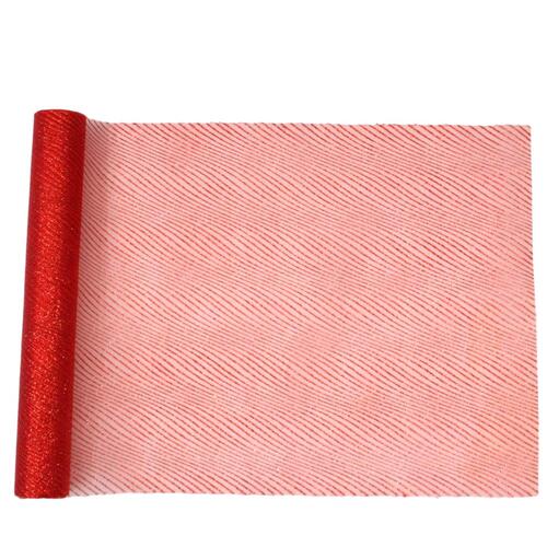 Christmas Table Runner Roll Sparkle Red Gold Silver Xmas Party Holiday Decor 3m [Colour: Red]