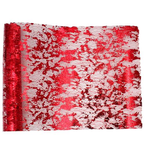 Christmas Table Runner Roll Sparkle Red Gold Silver Xmas Party Holiday Decor 3m [Colour: Red]