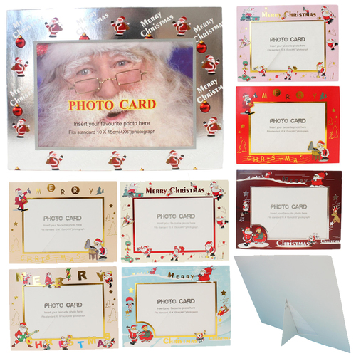 8x Christmas Photo Frame Greetings Cards Sleeve Picture Insert Holder
