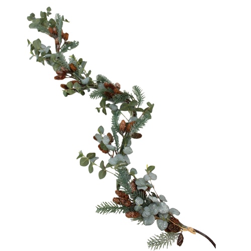 150cm Christmas Table Garland Pine Cones Eucalyptus Artificial Leaf Xmas Décor