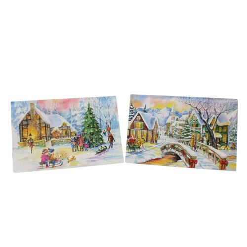 16x Christmas Xmas Greeting Cards & Envelopes w Glitter Foil from 11.5x17.5cm [Design: B]