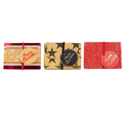 6x Christmas Gift Card Holder Box Money Wallet Pocket Stocking Xmas [Design: A (6PCs)]